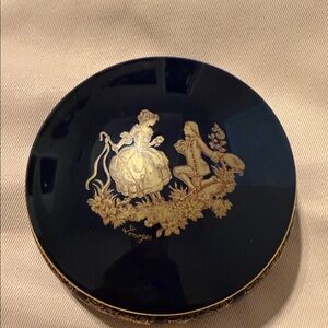 Limoges Black and Gold Decorative Plate